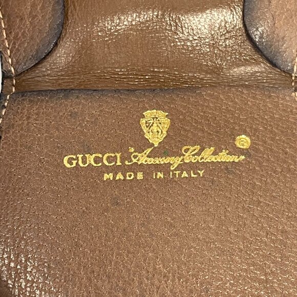 Gucci Vintage GG Supreme Sherry Line Coin Pouch in Canvas and Leather - Preowned - Picture 6 of 8